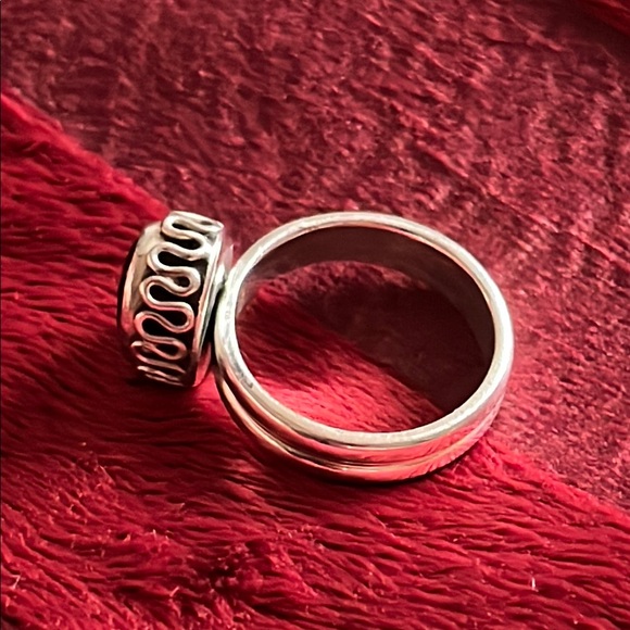 Smokey Quartz sterling ring Bali 6.5 - Picture 3 of 4